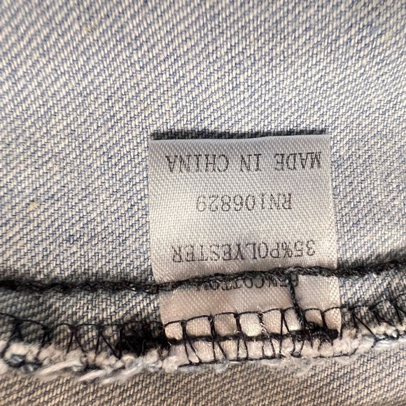 #A129  N By Nancy  Denim Vest  cottagecore  Ruffled Organza Sleeves  NWT  L - Picture 6 of 9